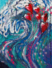 Load image into Gallery viewer, Till Forever Falls Apart — original Waves of Love painting by Rochelle Irons, Green Papaya Palace