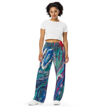 Load image into Gallery viewer, Waves of Love unisex wide-leg pants