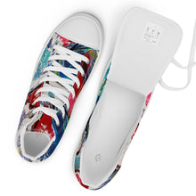 Load image into Gallery viewer, Waves of Love Men’s high top canvas shoes