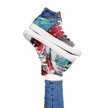 Load image into Gallery viewer, Waves of Love Women’s high top canvas shoes