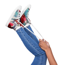 Load image into Gallery viewer, Waves of Love Women’s high top canvas shoes