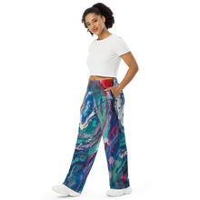 Load image into Gallery viewer, Waves of Love unisex wide-leg pants
