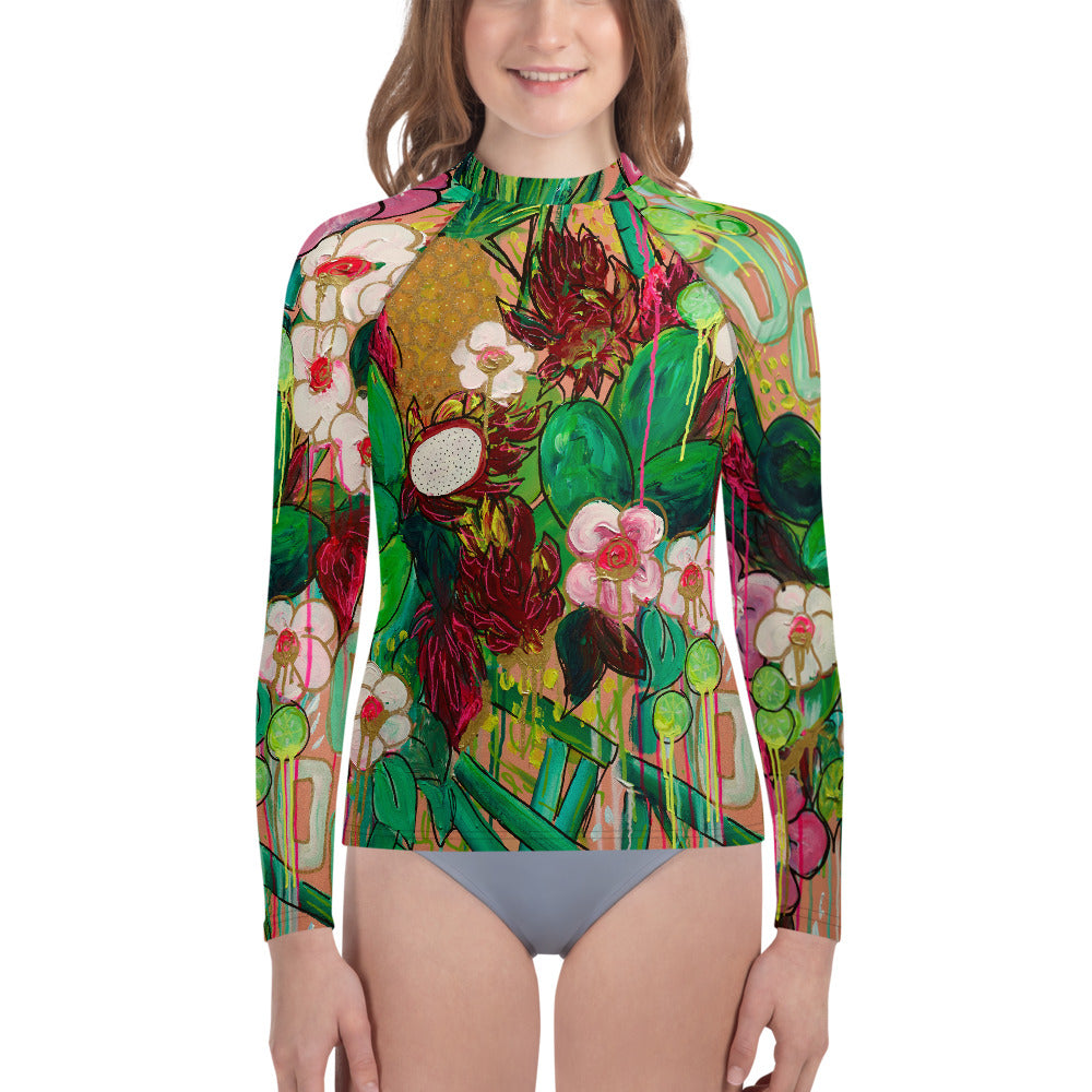 Tiki Room Youth Rash Guard