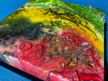 Load image into Gallery viewer, Original 8x8 &quot;Rude Bwoy&quot; Rasta Poured Textured Resin Art Inspired by Rude Bwoy Rum
